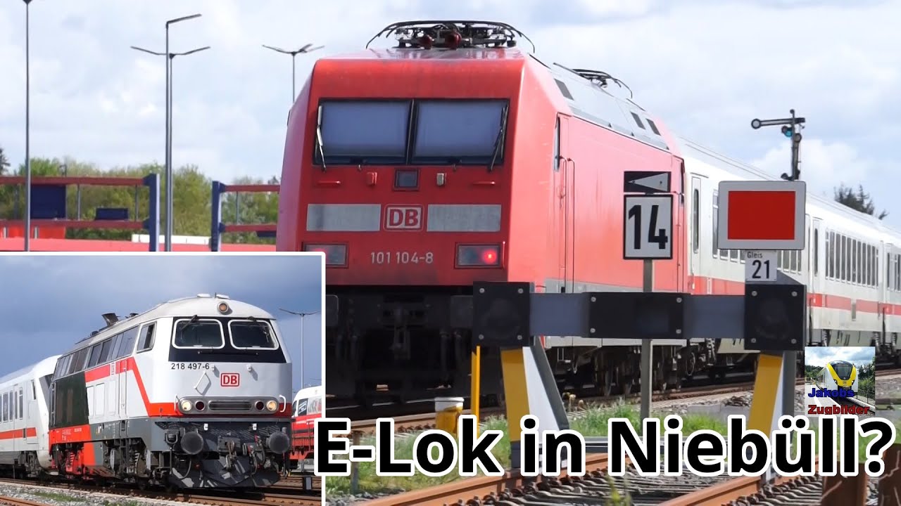 Br 101 in Niebüll am IC / class 101 in Niebüll with IC