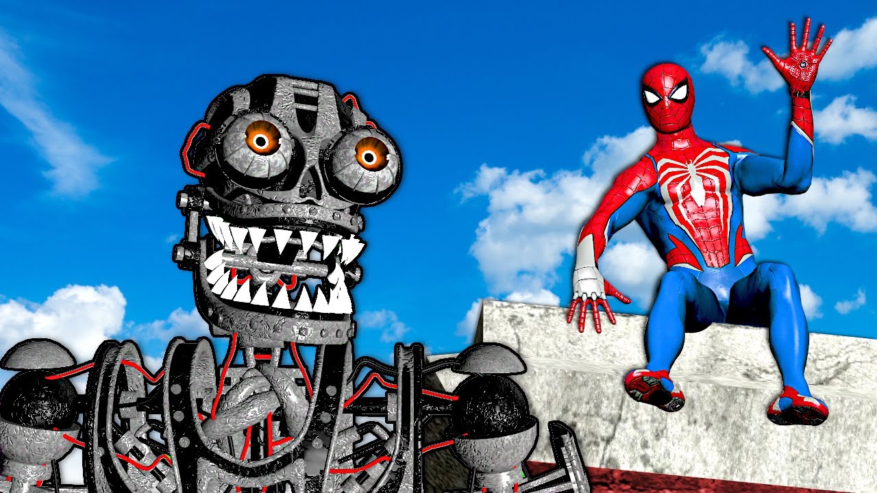 Hiding from MONSTERS as SPIDER-MAN! - Garry's Mod Slasher