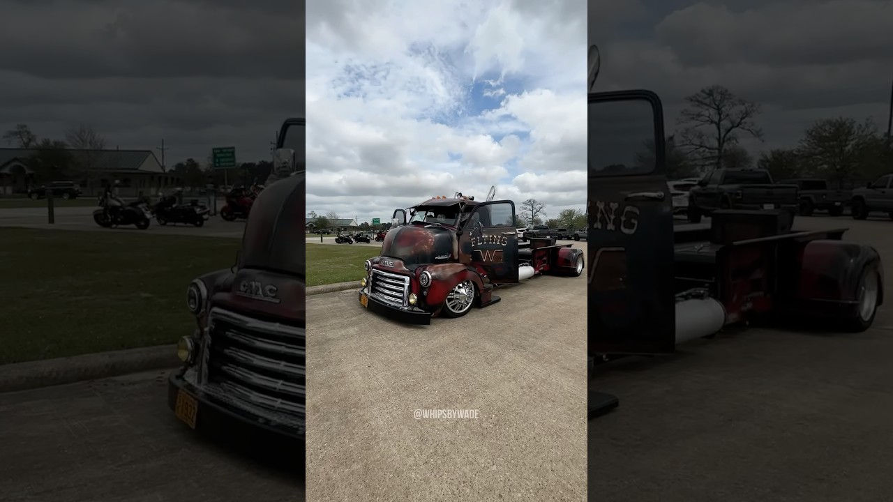 Just listen to that baby purr 🤤 1khp 53 GMC powered by a rear mounted 5.9 Cummins! : #WhipsByWade