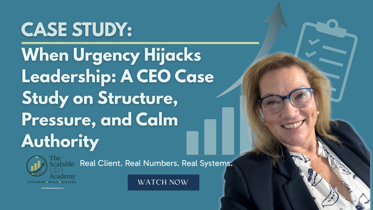 When Urgency Hijacks Leadership: A CEO Case Study on Structure, Pressure, and Calm Authority