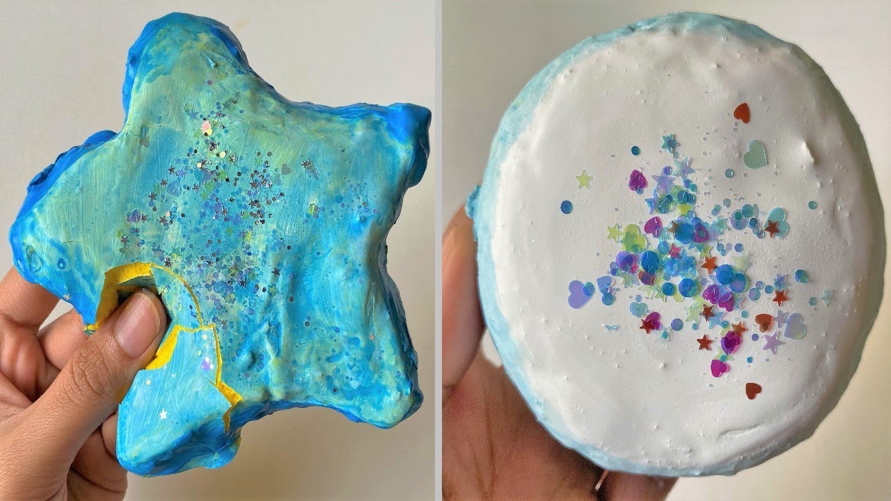 Plaster Clay Cracking e Slime ASMR Video #84