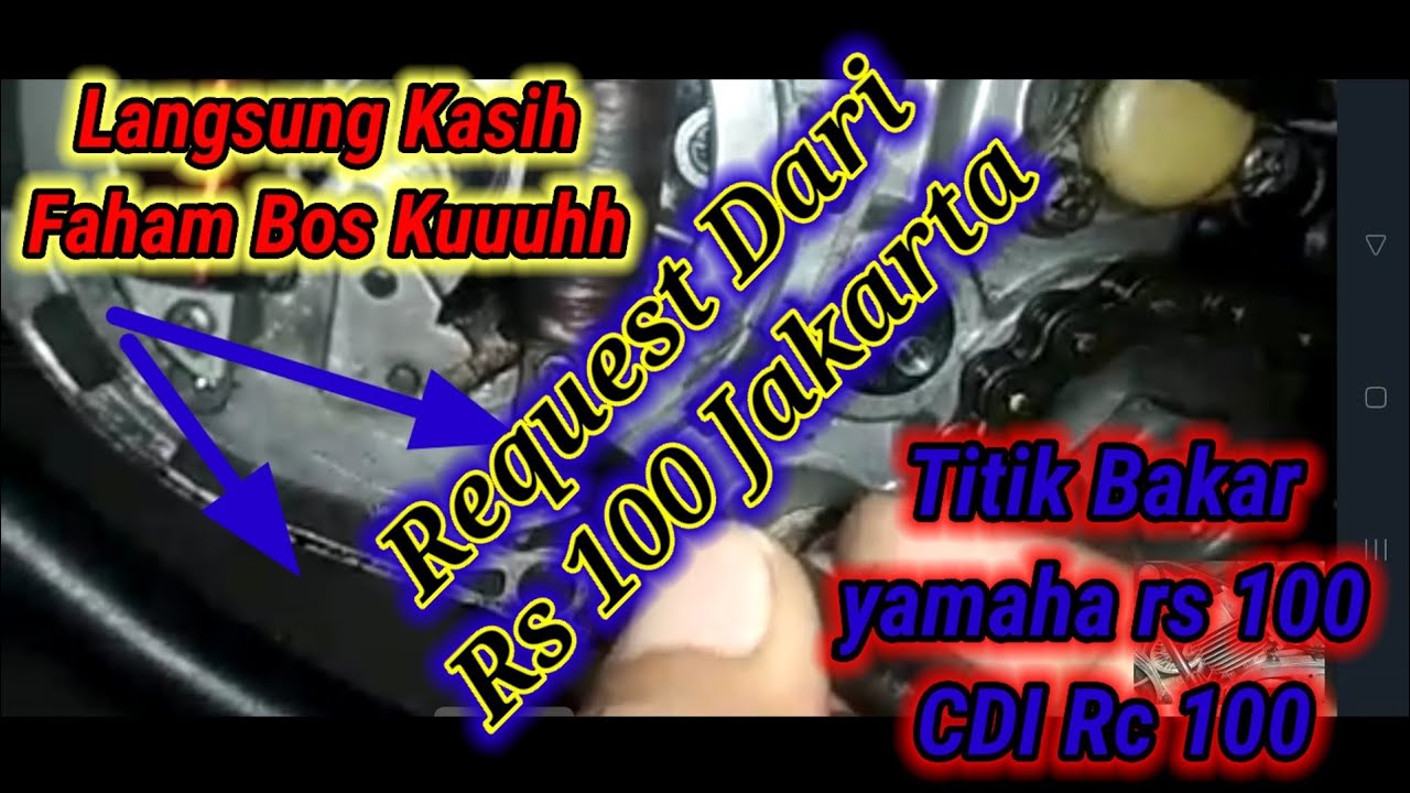 Tutorial Yamaha rs 100 CDI RC 100 || Bk motor