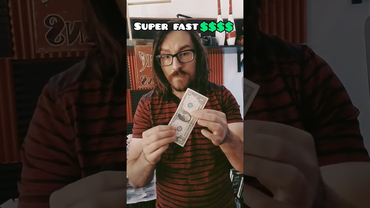 Fastest Trick with a $dollar! #moneymagic #sleights