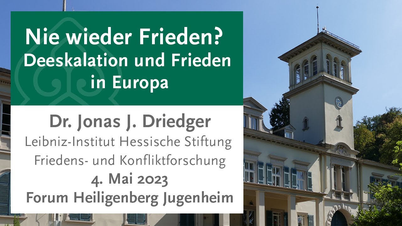 Nie wieder Frieden? Deeskalation und Frieden in Europa
