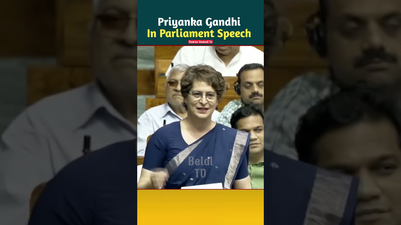 Priyanka Gandhi Openion Remarks Parliament #shortvideo #priyankagandhi