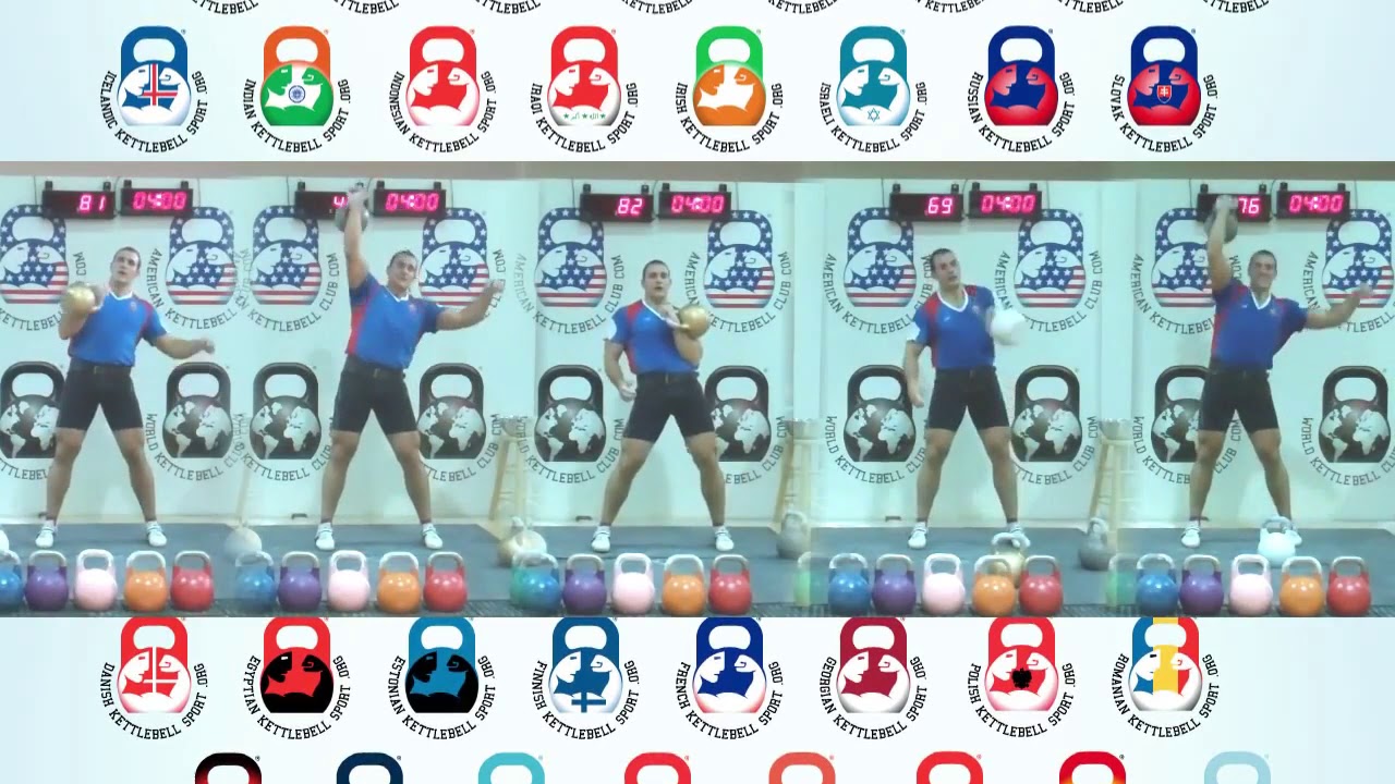 Kettlebell Pentathlon demonstration by Ivan Denisov (Master of Sport)