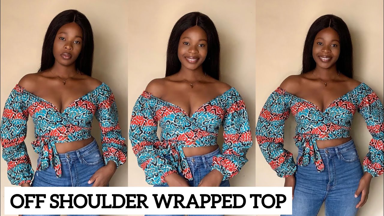 How to Cut and Sew a Simple Off-Shoulder Wrap Top