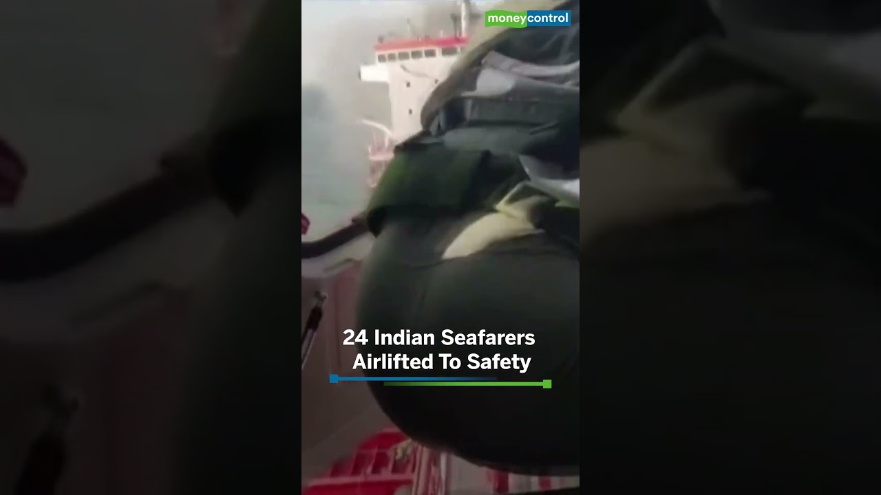 Footage Of 24 Indian Seafarers&rsquo; Rescue Surfaces After Missile Hits Vessel Off Oman