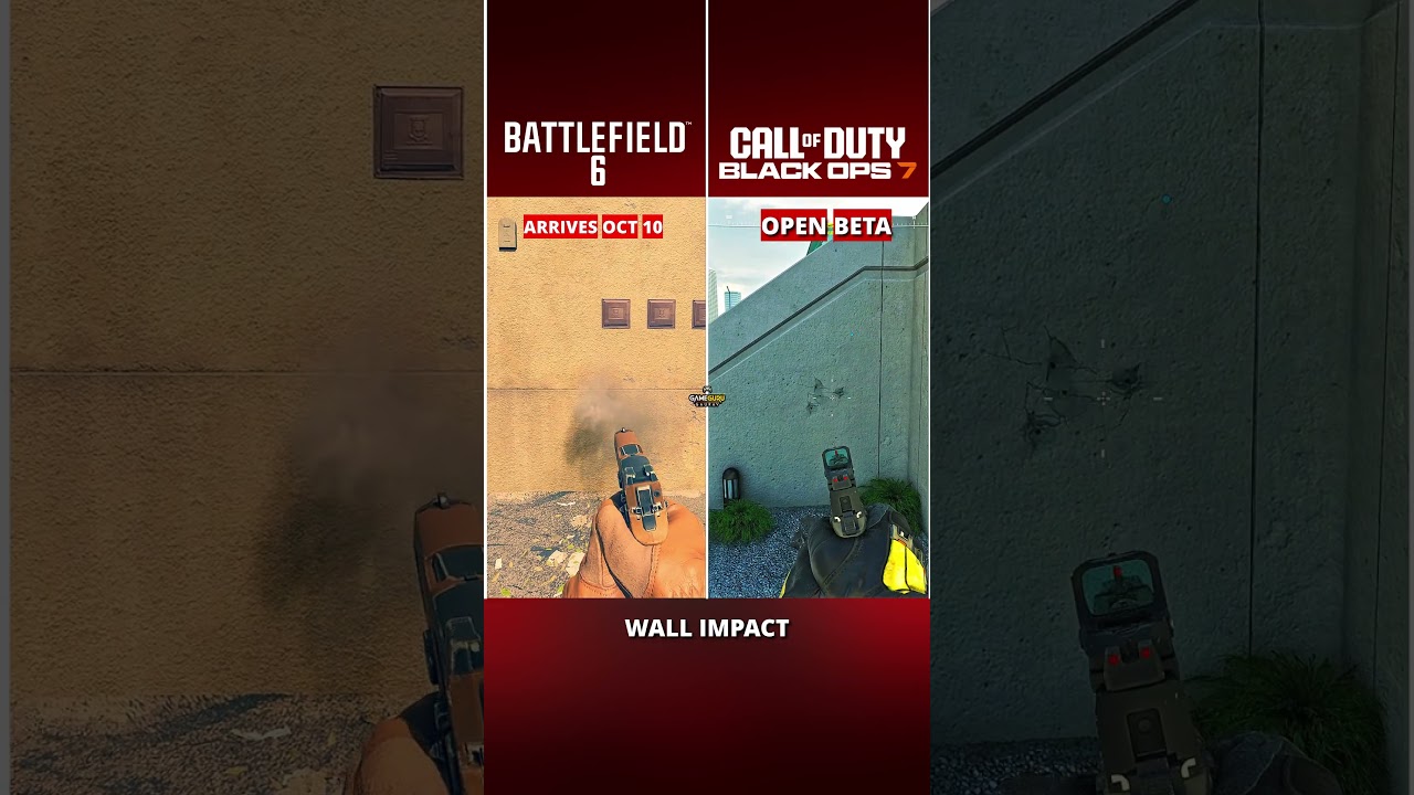 Call of Duty BLACK OPS 7 VS BATTLEFIELD 6 Comparison | Wall Impact Test #blackops7