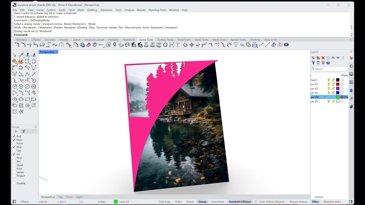 Paper Painting   Using Vectorize in Rhino