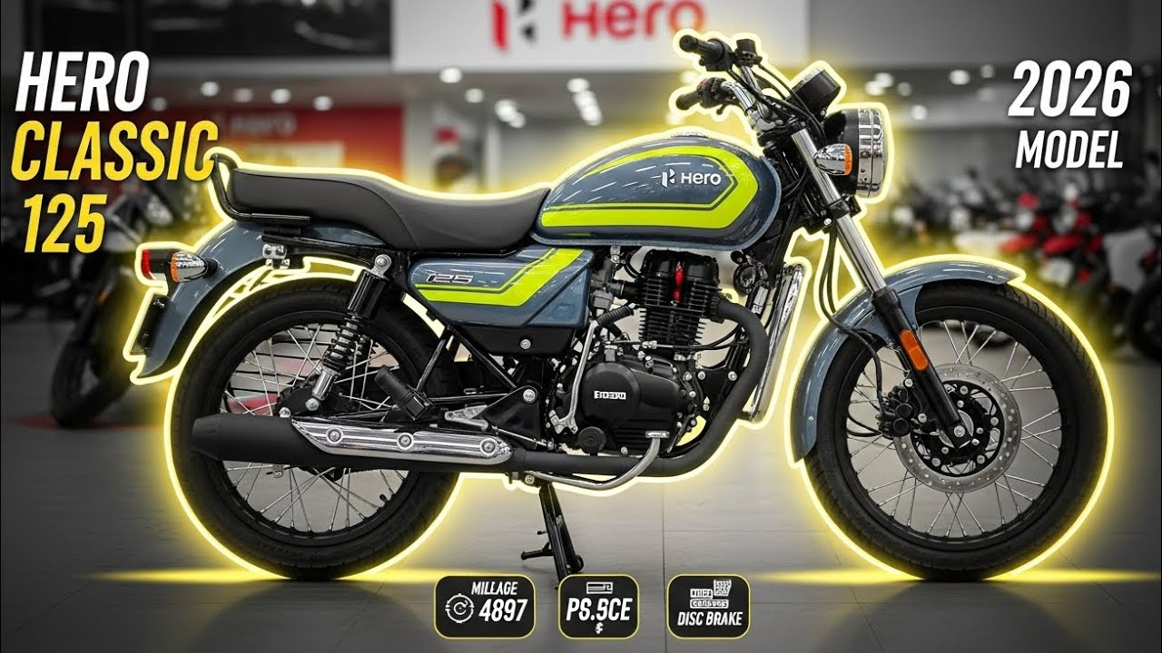 New Hero Classic 125 | 2026 Model | Full Walkaround Review | Mileage 70 KM, Features & Price