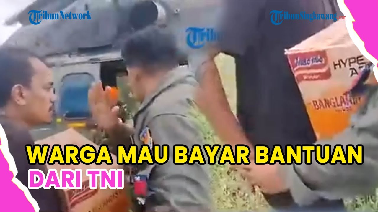 VIRAL❗REAKSI HARU PERSONEL TNI SAAT WARGA MAU BAYAR BANTUAN YANG DIBAWA