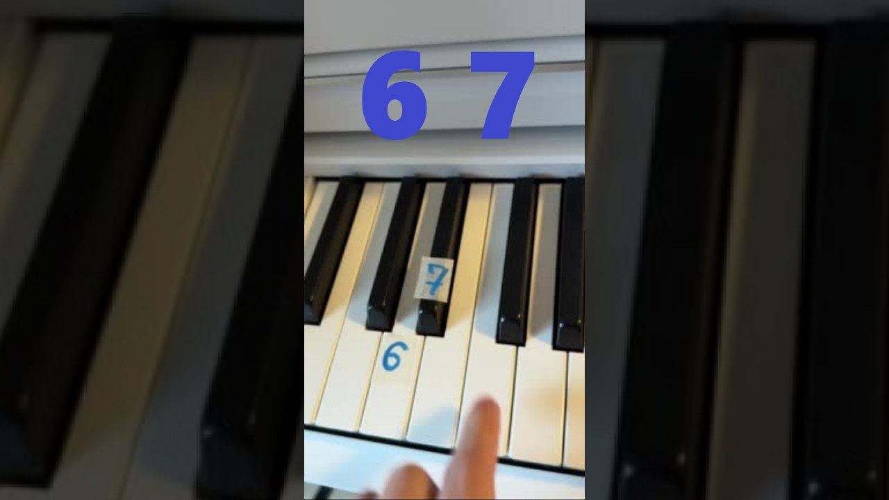 6 7 on piano #music #piano #trending #gaming