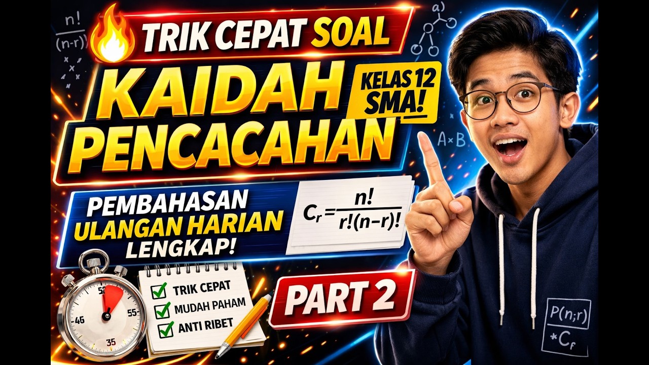PEMBAHASAN SOAL ULANGAN HARIAN KAIDAH PENCACAHAN KELAS 12 SMA (Part 2)