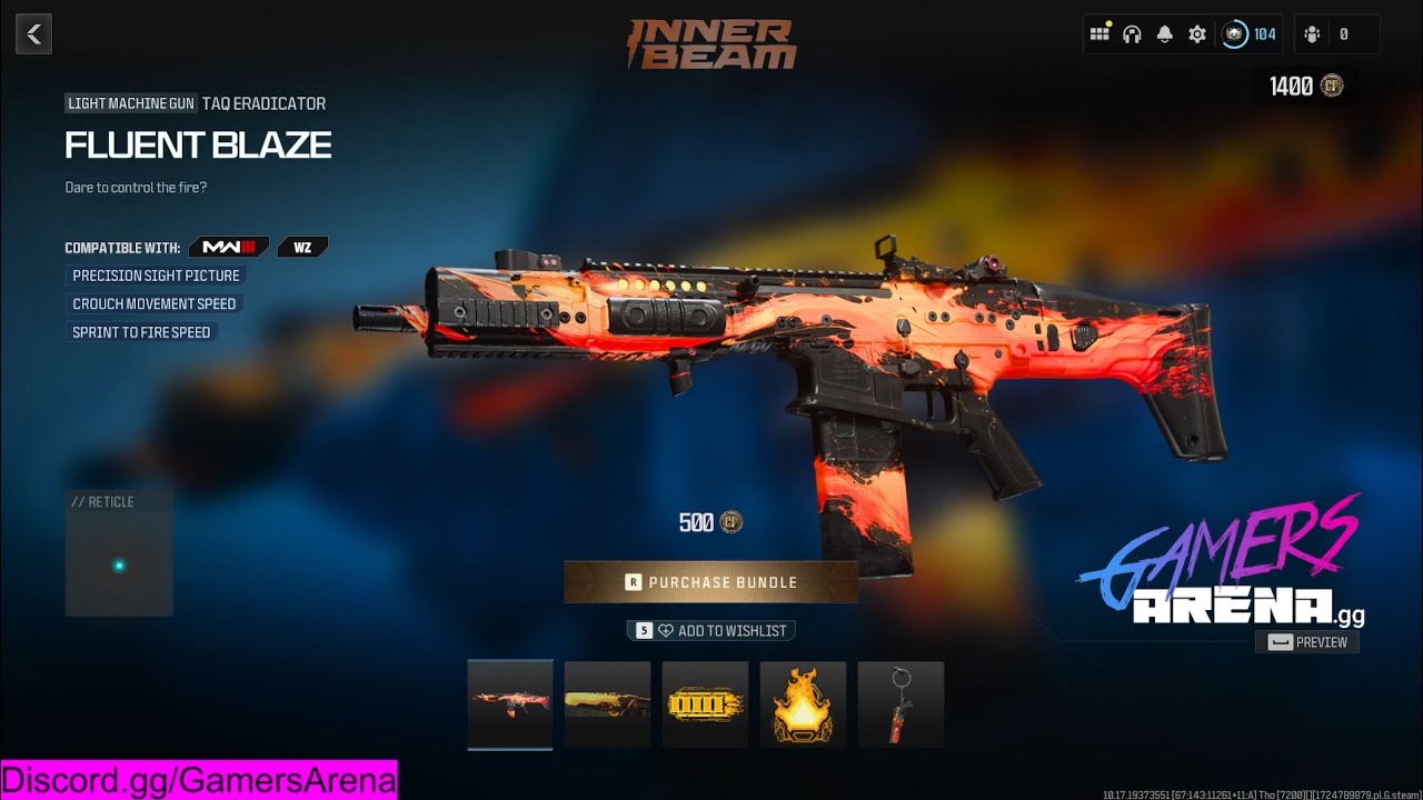 COD MW3 Tracer Pack INNER BEAM Weapon Bundle Hard Unlocked PS XBOX PC - Ultra Rare