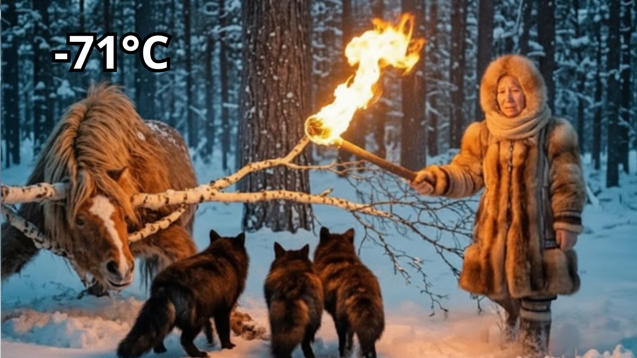 🐴 85-Year-Old Woman Saves a Horse Trapped in Frozen Tree — Surrounded by Hungry Foxes at -71°C