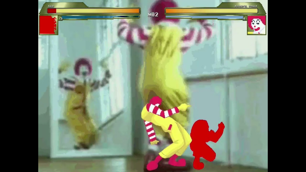 【MUGEN】ナルド (12p) VS パワフルドナルド (9p)