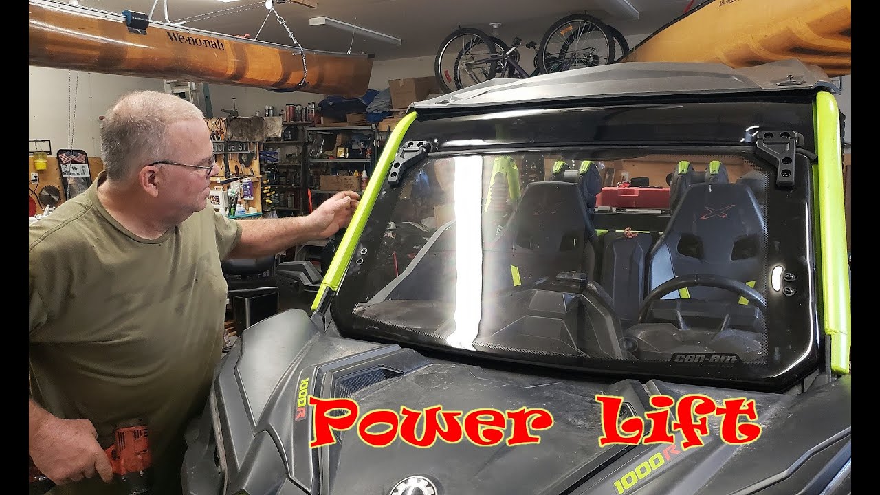 Cam Am Maverick 1000 Power Lift Windshield install Chris Machine