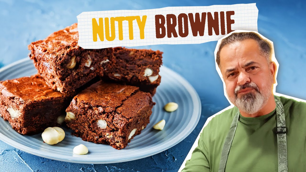 The CRUNCHIEST Brownie You'll Ever Taste | Nutty Brownie Recipe
