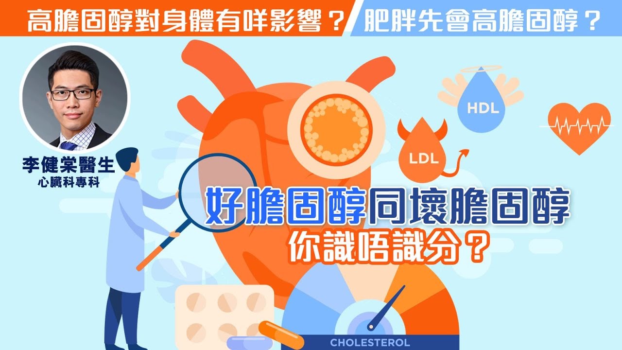 好膽固醇同壞膽固醇，你識唔識分  |  心臟科專科— 李健棠醫生