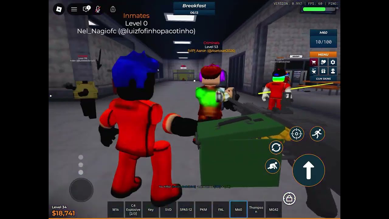 Prisoner life gameplay footage 1. I almost got arrested by that player!