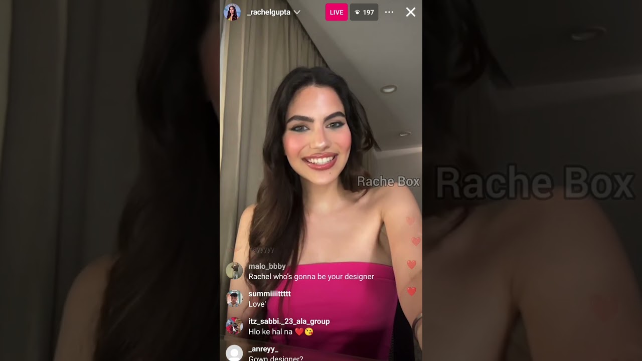 Rachel Gupta Miss Grand India Instagram Live