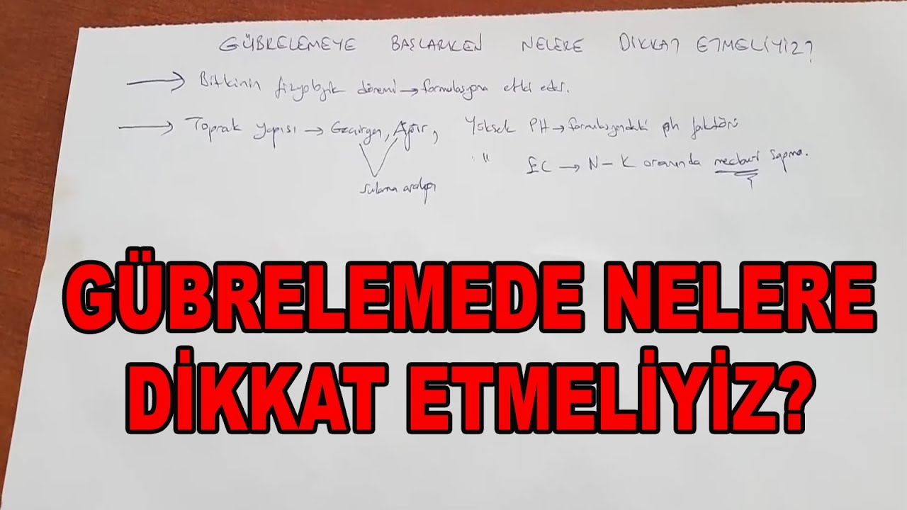 GÜBRELEME-2 GÜBRELEMEYE BAŞLARKEN NELERE DİKKAT ETMELİYİZ? (129)