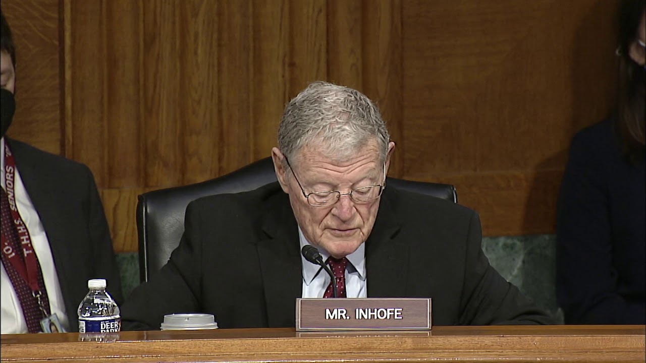 SASC Ranking Member Inhofe Criticizes Top DOD Nominee Colin Kahl for Hyper-Partisan Policy Positions