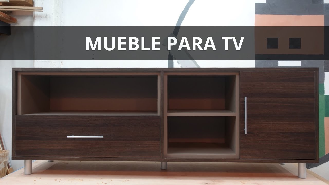MUEBLE PARA TV en melamina. ¡Descarga planos gratis!