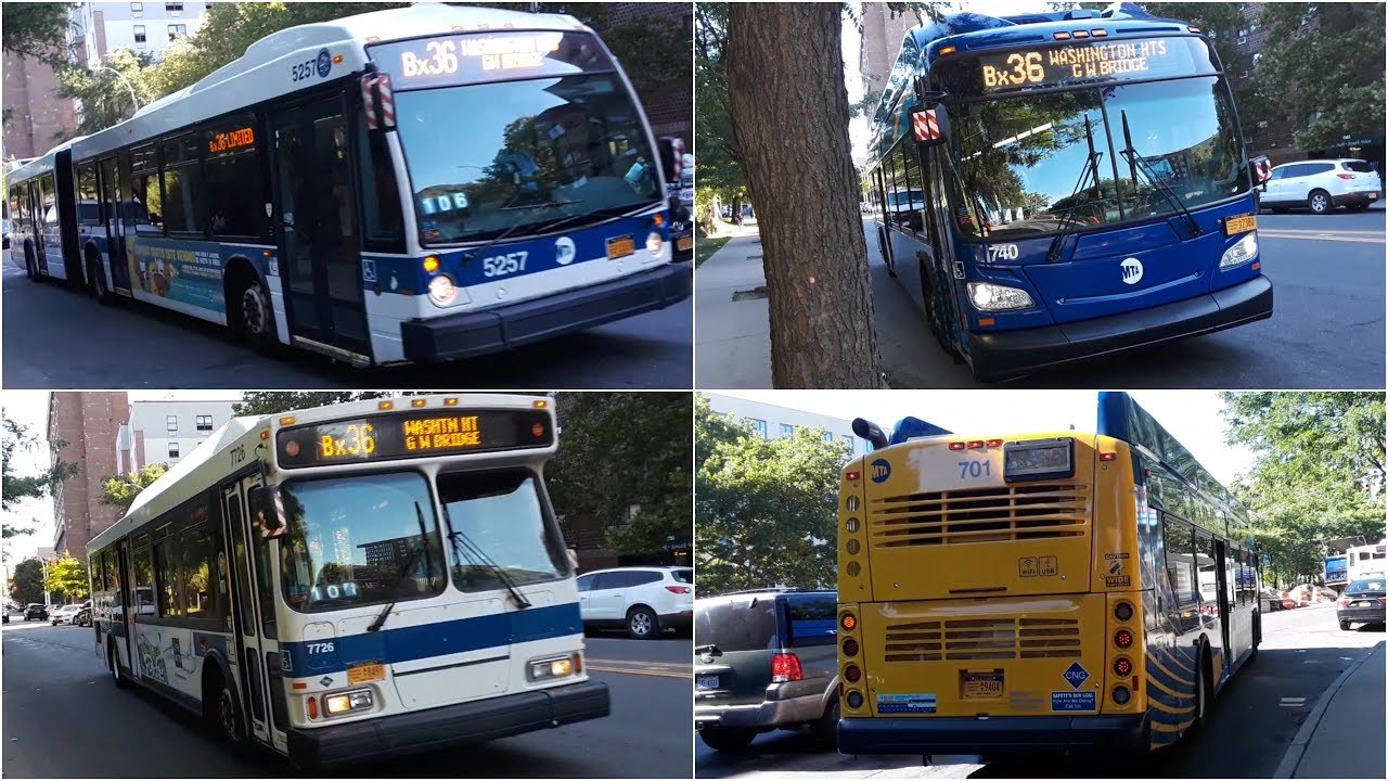 MTA: NovaBus LFSA [5257]|New Flyer XN40's [740]/[701]|Orion VII OG CNG [7726] Bx36 buses