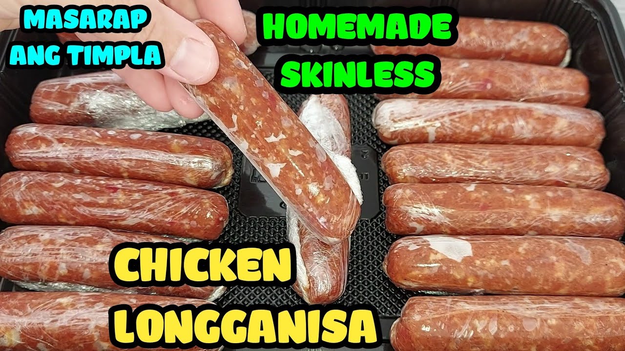 HOMEMADE SKINLESS CHICKEN LONGGANISA | LONGGANISA RECIPE PANG NEGOSYO | GINILING NA CHICKEN RECIPE
