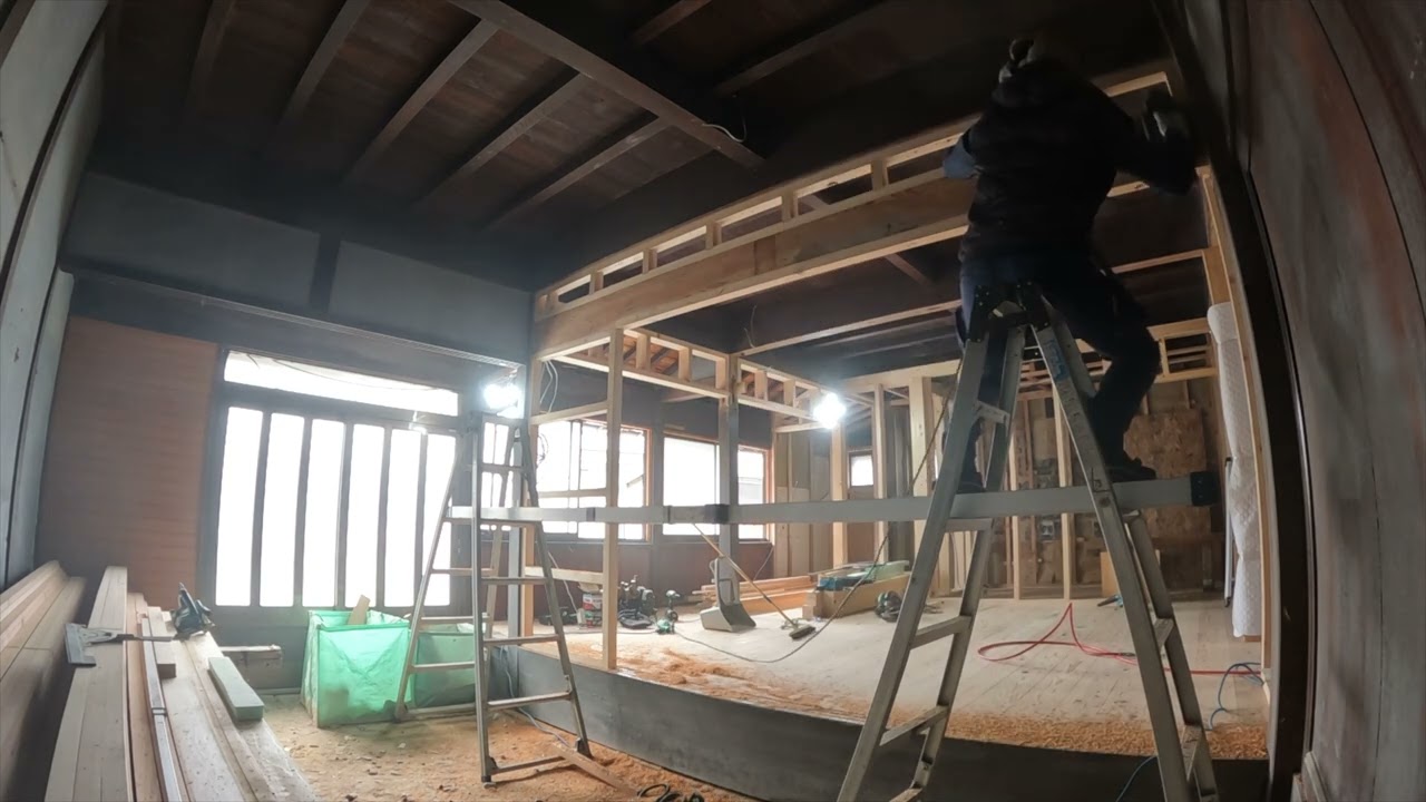 2026古民家修繕工事 #11 鴨井敷居下地等