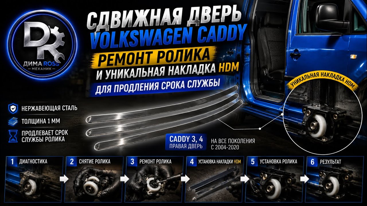 Сдвижная дверь: Ремонт ролика и уникальная накладка handmade для продления срока службы