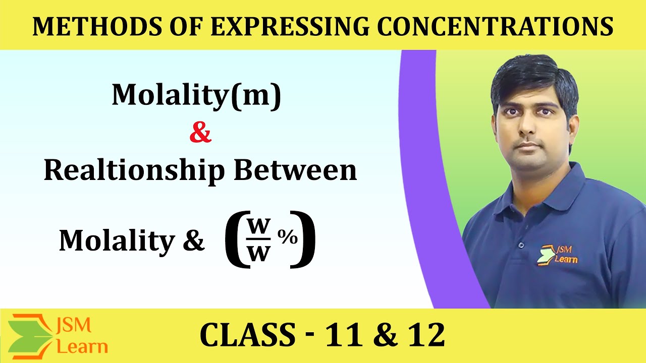 Molality (m), Relationship B/W molality and w/w%