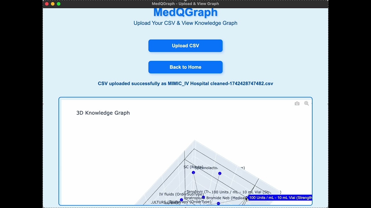 MedQGraph EHR tool Beta V1 - Demo