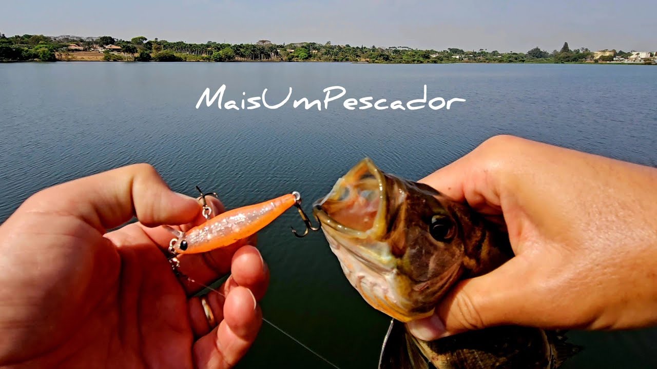 #20 Testando... Isca KINGDOM MN-56.&nbsp; Pescaria de Tucunar&eacute; no Parano&aacute;. UltraLight. #aliexpress