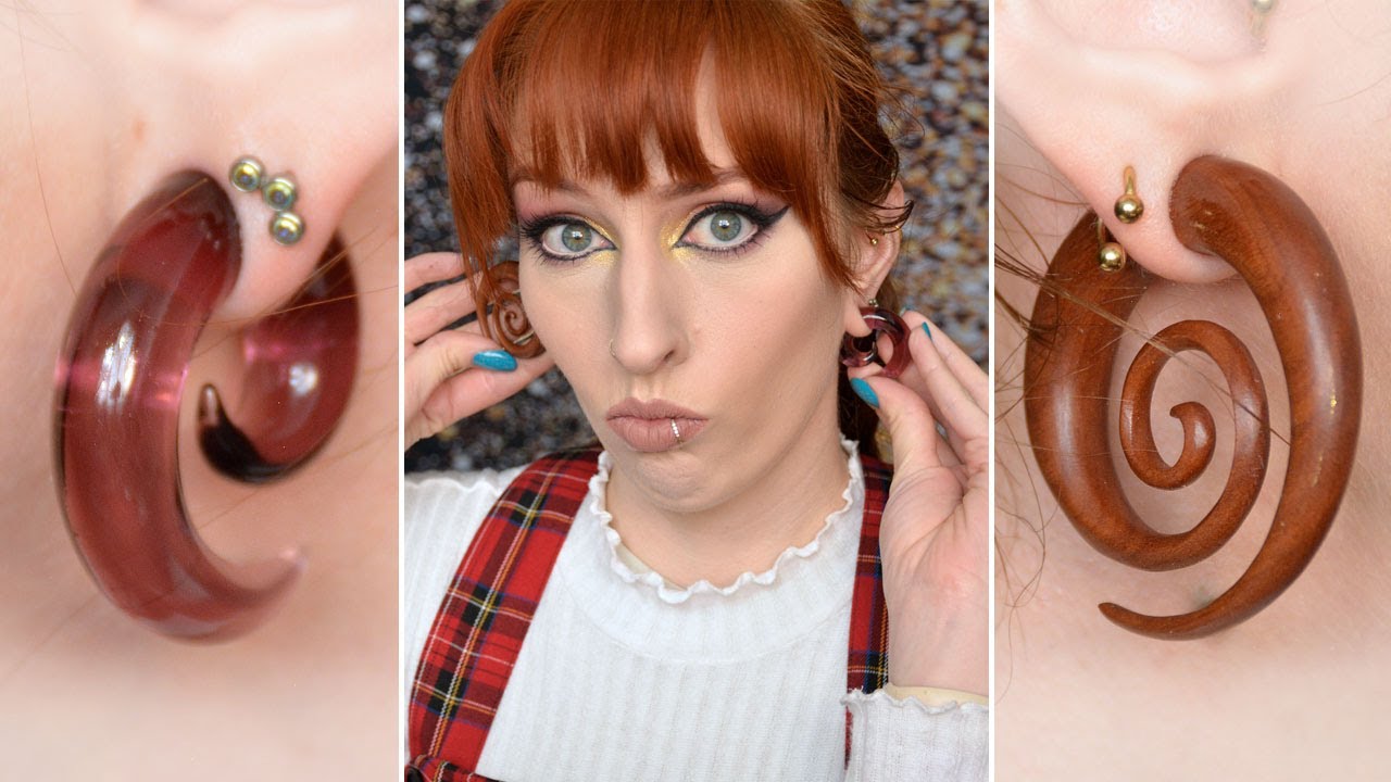 Piercings | Wood vs Glass SPIRALS | Stretched Ear Jewelry