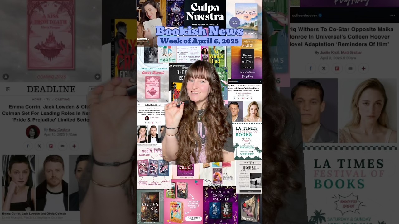 Bookish News for the week of April 6, 2025! What are you most excited about? #bookishnews #booknews