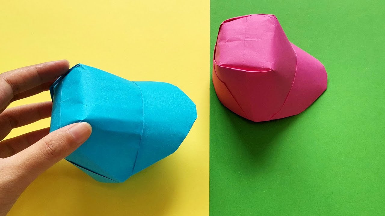 Origami baseball cap / Diy paper hat tutorial for fun | 折紙帽子