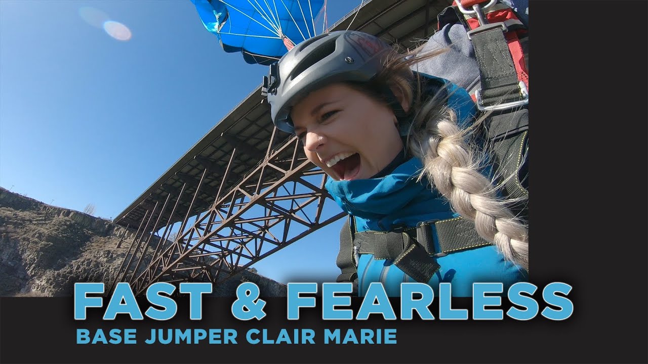 Jumping Off the Edge With Base Jumper Clair Marie | 