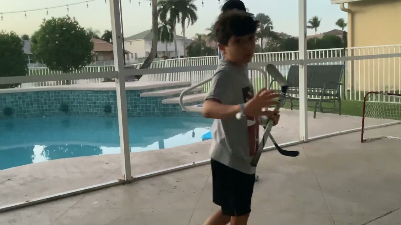 Game 1 of a knee hockey mini Stanley cup shocker game
