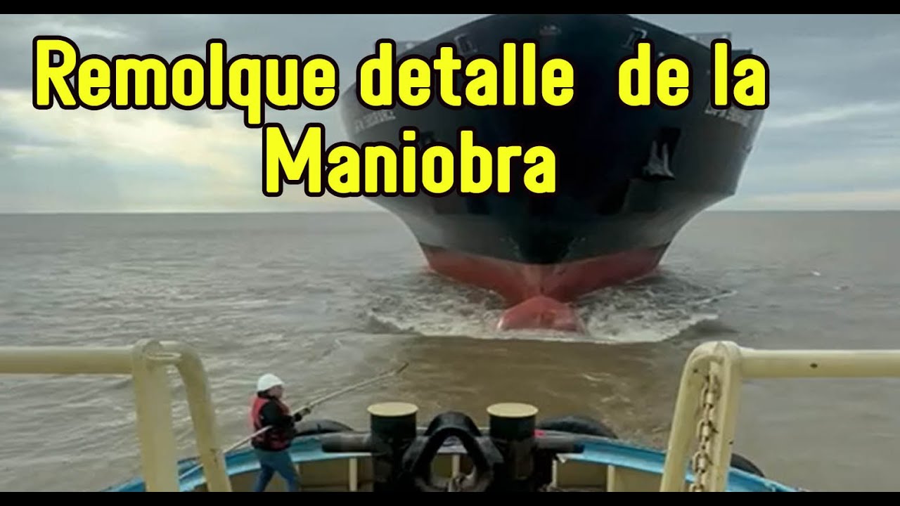 Todo sobre la maniobra de remolque de un barco que accede al Puerto de Buenos Aires