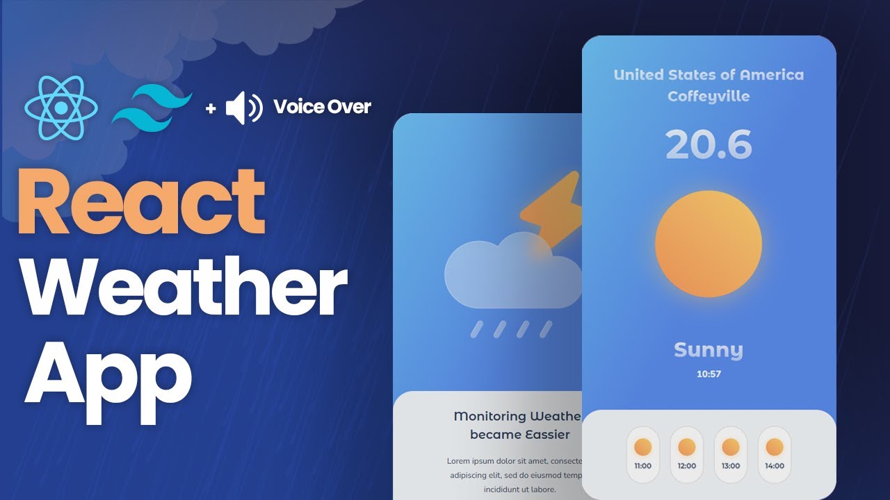 React Weather App | Dynamic Weather App with Tailwind CSS & TypeScript