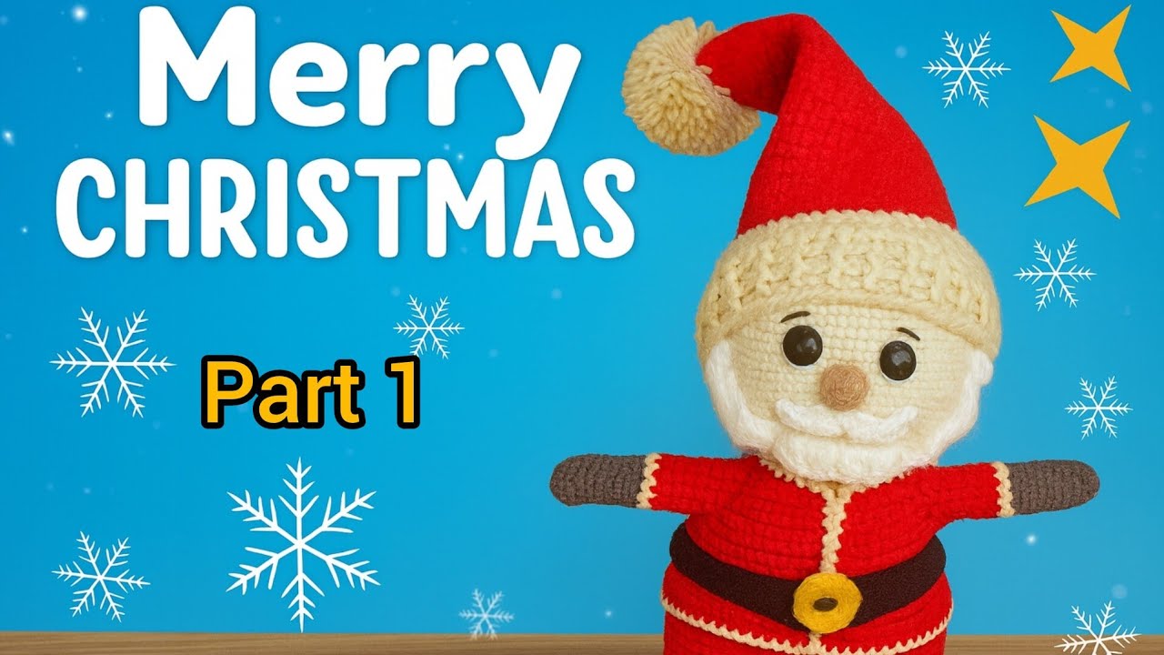 🤶 How to Crochet Santa Claus Amigurumi Step by Step🎅