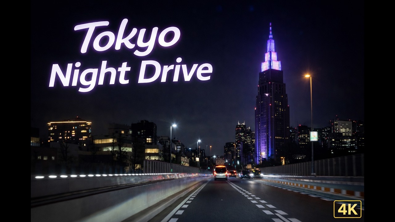 Tokyo Night Drive 🌃 | Calm City Lights & Late-Night Streets