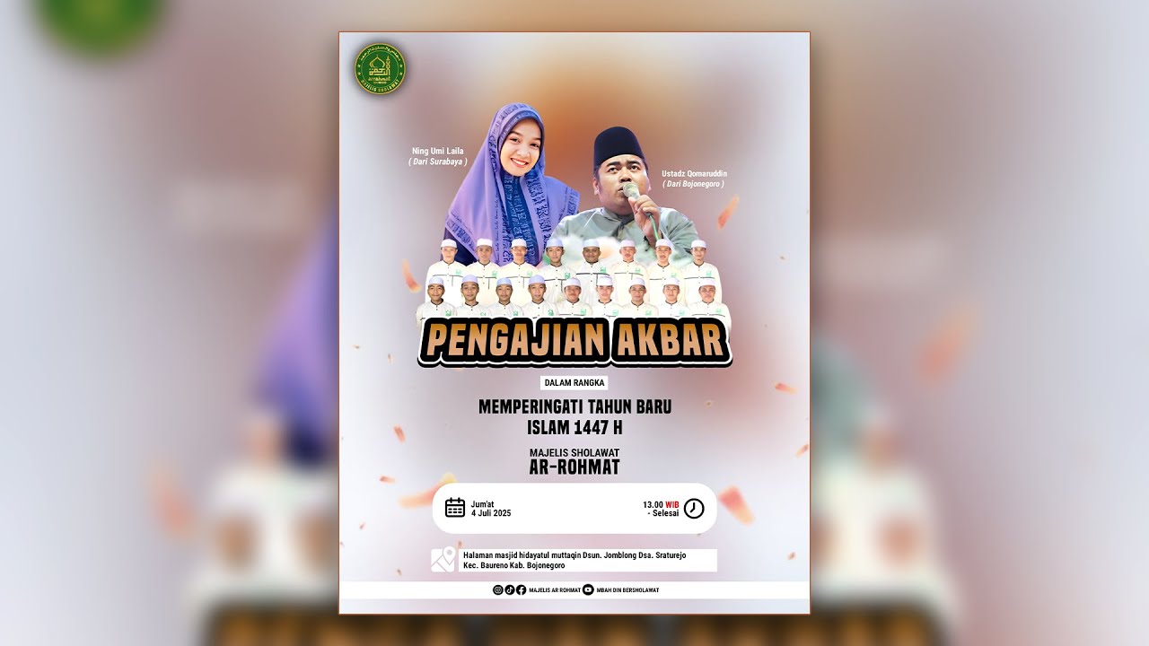 🔴 Pengajian Akbar Dalam Rangka Memperingati Tahun Baru Islam 1447 H. Bersama Ning Umi Laila