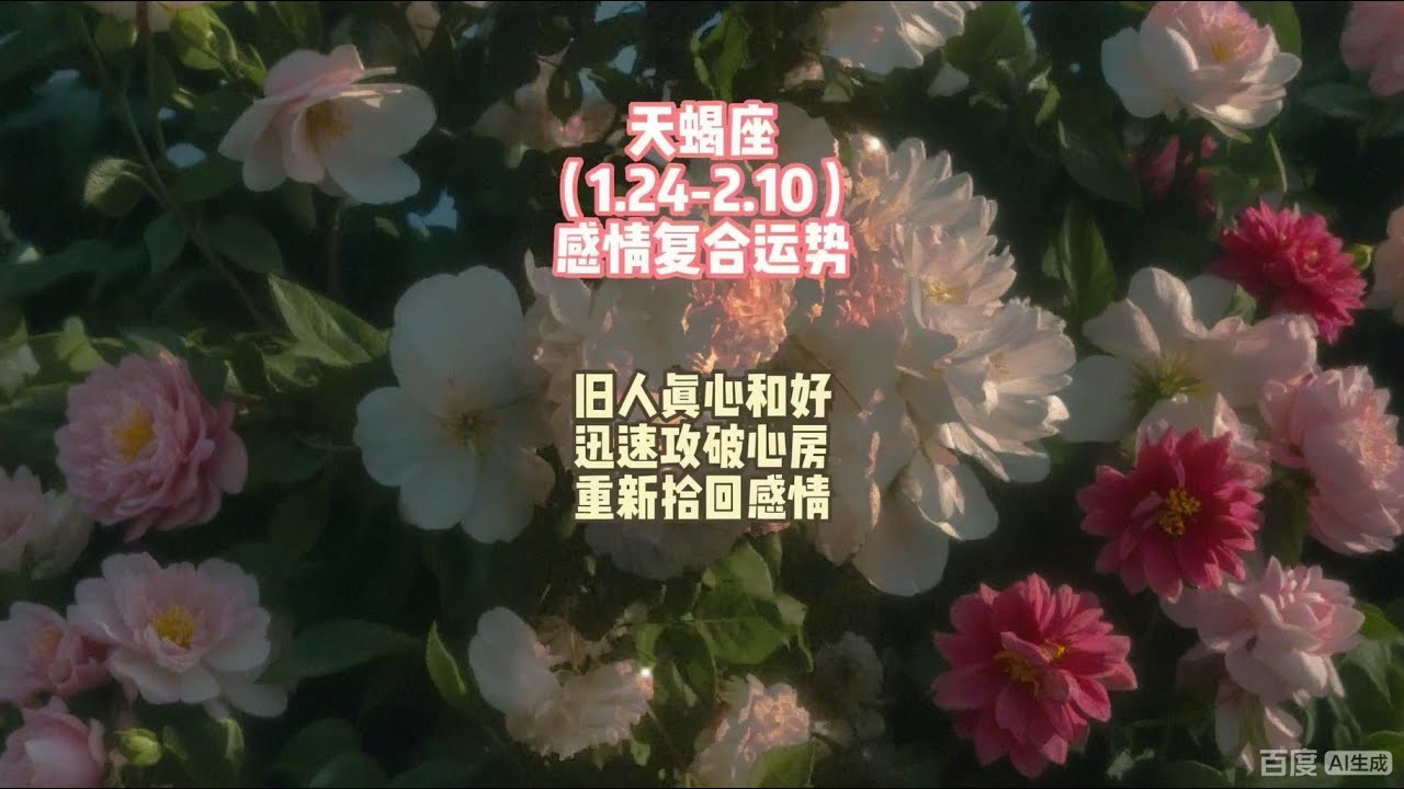 天蝎座（1.24-2.10）感情复合运势，旧人真心和好，迅速攻破心房，重新拾回感情。#星座 #爱情 #前任 #复合
