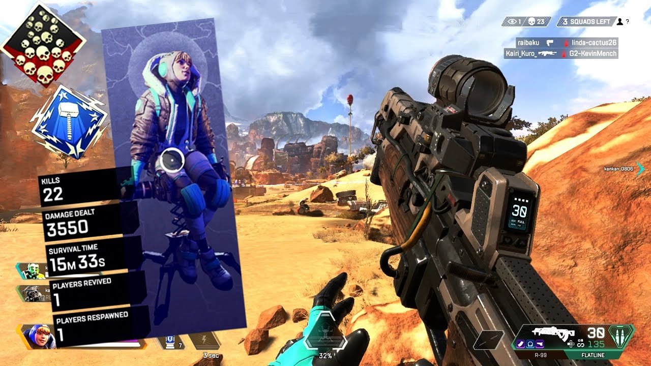 [APEX LEGENDS]ワットソンで22キル 3500ダメージ優勝-PS4