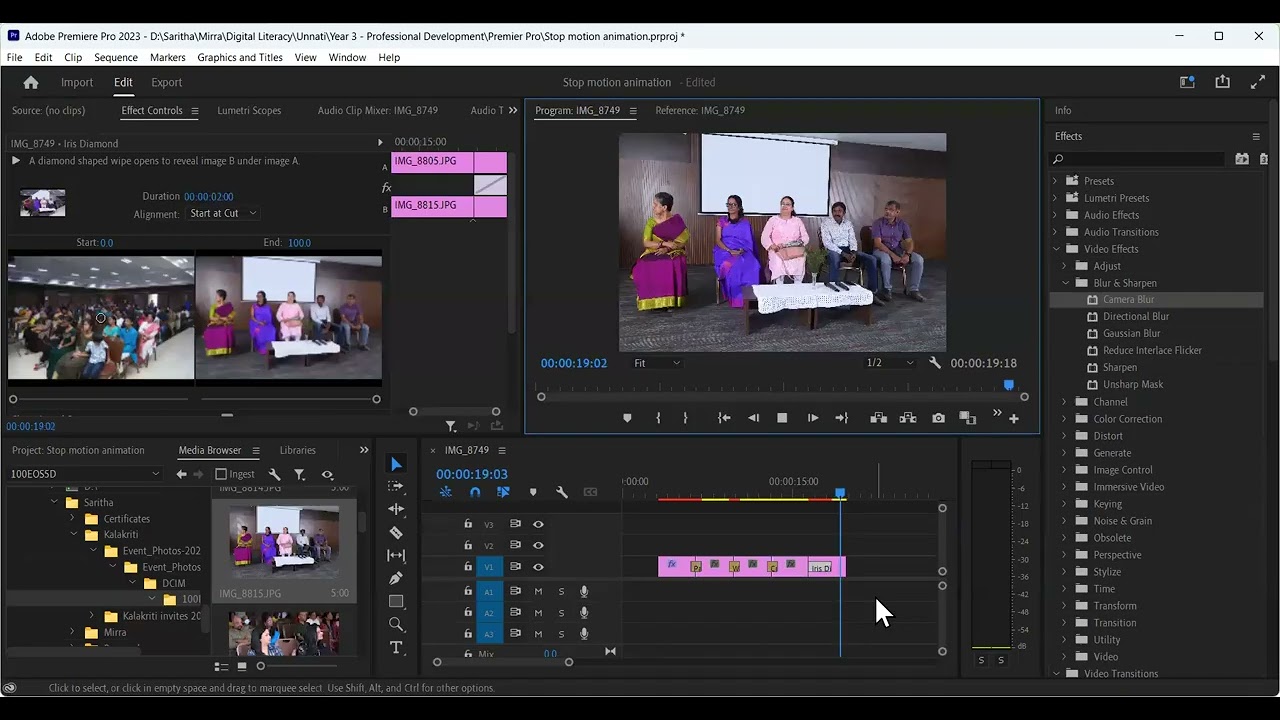 2  PremierePro   Editing transitions