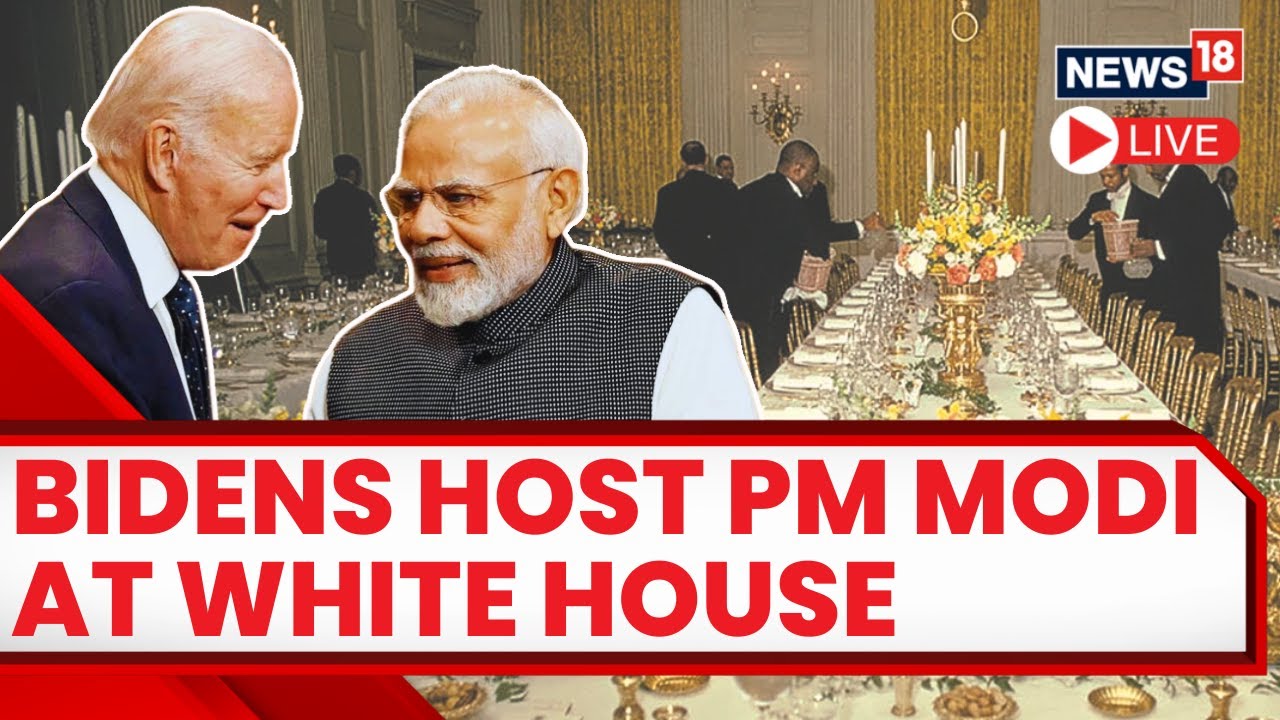 PM Modi&rsquo;s US Visit | Joe Biden Hosts Prime Minister Narendra Modi At White House | News18 Live